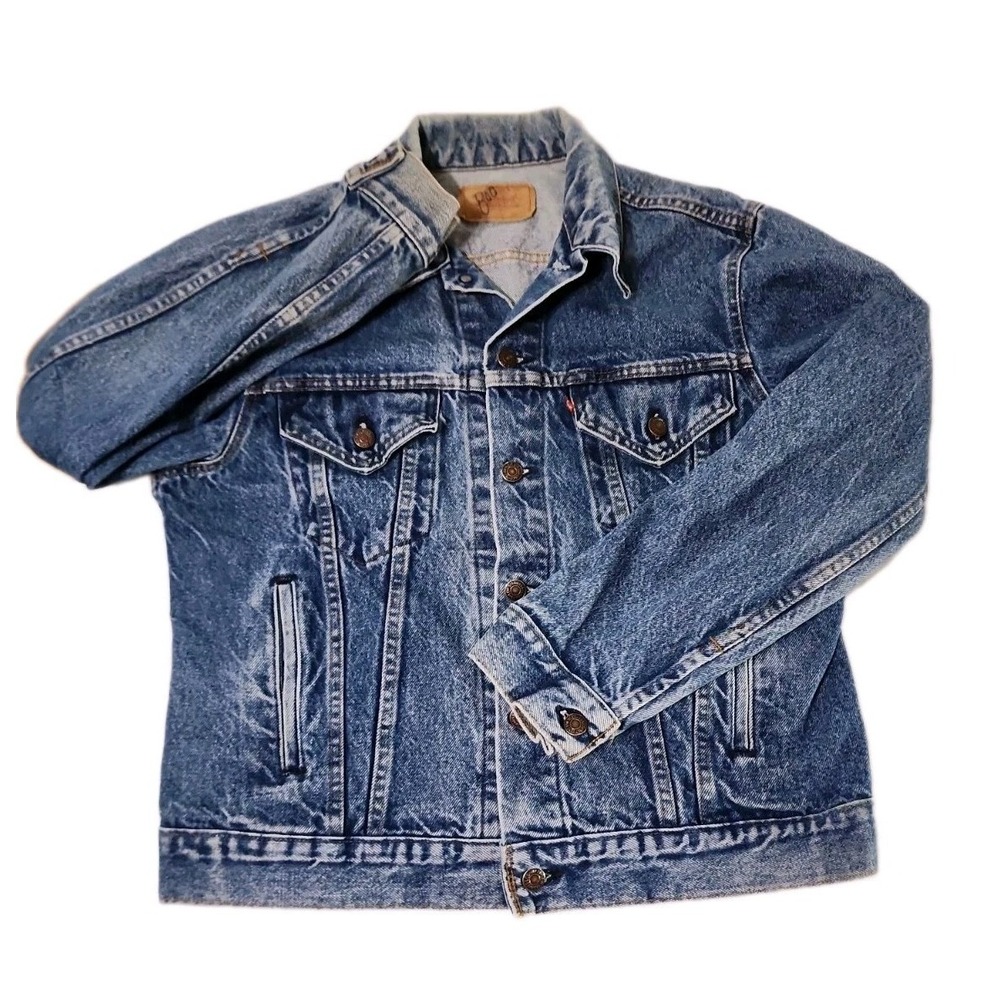 Vintage Levi's 70506-0216 Denim Blue Jean Jacket Size 42 Made In USA Trucker